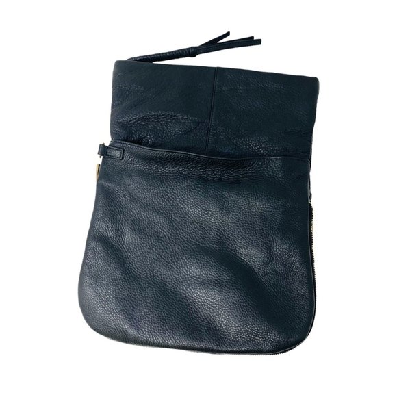 Vince Camuto Womens VC-Cory-SH Shoulder Leather Satchel Bag black fold NO STRAP - Picture 2 of 8